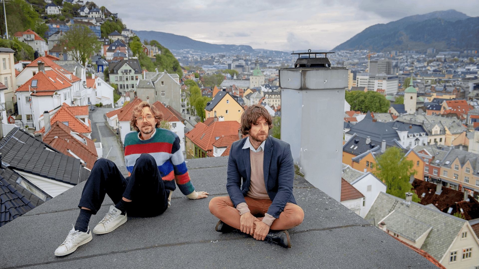 two men on a rooftop Bergen