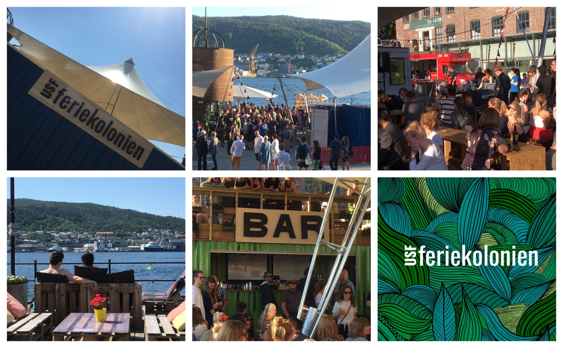 bilde Feriekolonien programUSF Verftet Bergen kultur sommer øl vin mat sjø fjord utsikt musikk konserter dans